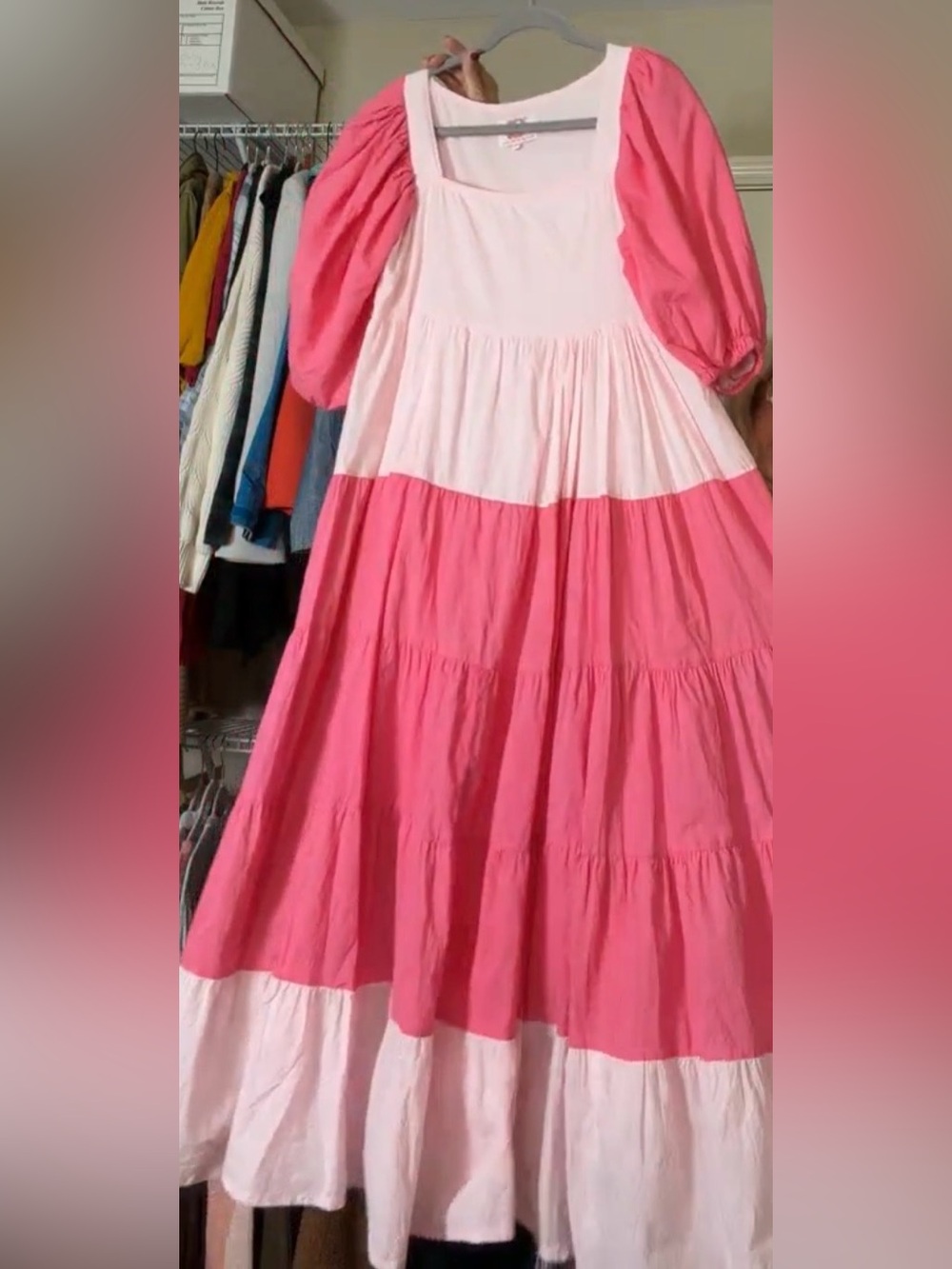 Victoria Dunn Tiered Ruffle Maxi Dress Size XS